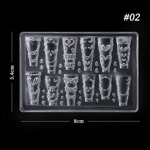 3D Silicone Nail Mold Bowknot #02 Tools & Accessories No Brand