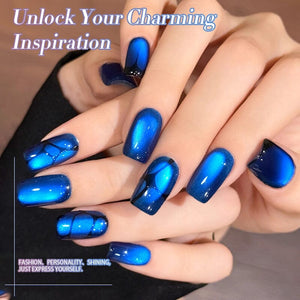 Crystal Cat Magnetic Gel MY376 Rhine Lake 10ml HEMA/TPO FREE Gel Nail Polish BORN PRETTY