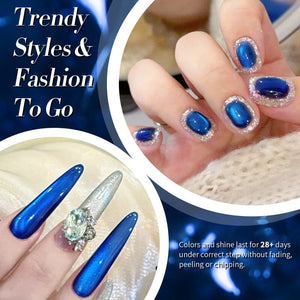 Crystal Cat Magnetic Gel MY376 Rhine Lake 10ml HEMA/TPO FREE Gel Nail Polish BORN PRETTY