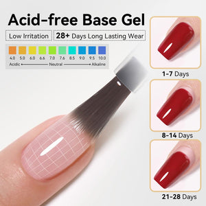 2pcs Set Base Gel Top Coat 15ml HEMA/TPO FREE Gel Nail Polish BORN PRETTY