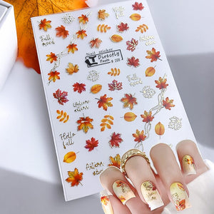 Leaf Line 3D Nail Sticker Clearance No Brand #208