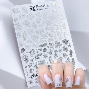 Leaf Line 3D Nail Sticker Clearance No Brand #121
