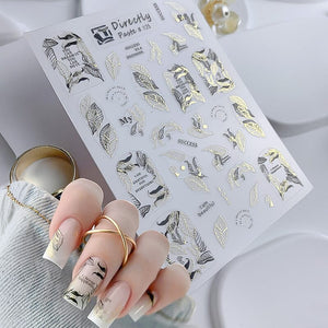 Leaf Line 3D Nail Sticker Clearance No Brand #125