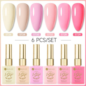 6 Colors 1 Step Gel Polish Set #06 15ml Gel Nail Polish UR SUGAR