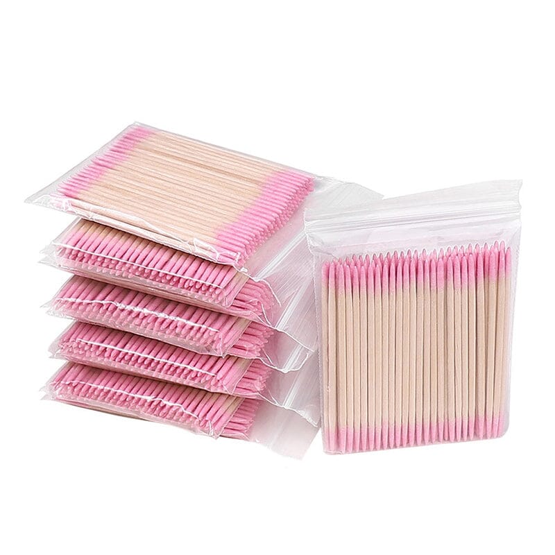 100pcs Pink Double-ended Pointed Cotton Swabs Tools & Accessories No Brand