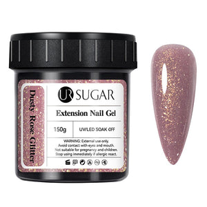 Dusty Rose Glitter Extension Nail Gel 150g Extension Nail Gel UR SUGAR