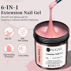 Pink Glitter Extension Nail Gel 150g Extension Nail Gel UR SUGAR