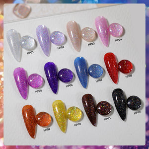 12 Colors Glitter Nail Polish HP01~12 7ml Nail Polish LILYCUTE