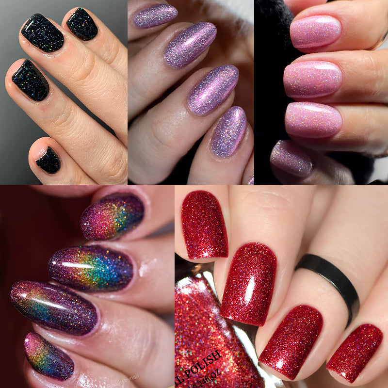 12 Colors Glitter Nail Polish HP01~12 7ml