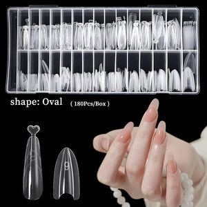 180pcs Oval Extension Gel Dual Forms Nail Tips No Brand