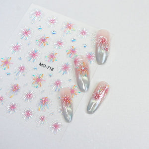 Feuerwerk 3D-Nagelsticker