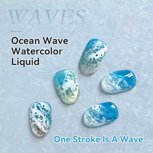 Ocean Wave Watercolor Liquid 10ml Gel Nail Polish BORN PRETTY