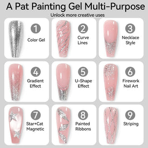 4 Colors 4 In 1 Pat Painting Gel Glimmer Rush Gel Nail Polish UR SUGAR