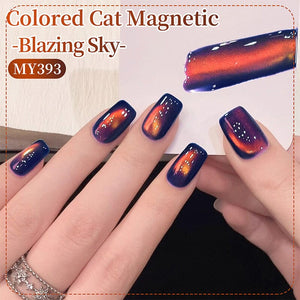 Colored Cat Magnetic Gel MY393 Blazing Sky 10ml HEMA/TPO FREE Gel Nail Polish BORN PRETTY