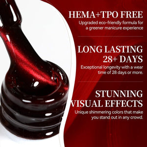 Mirror Cat Magnetic Gel MY394 Mirror Ruby 10ml HEMA/TPO FREE Gel Nail Polish BORN PRETTY