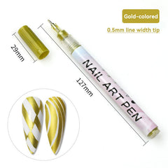 Nail Painting Pen #11 Gold-colored 0.5mm Head Clearance No Brand