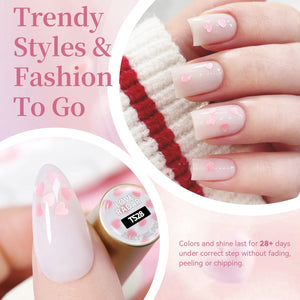 Sequins Jelly Gel TS28 Love Radar 15ml HEMA/TPO FREE Gel Nail Polish BORN PRETTY