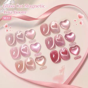 6 Colors Glass Cat Magnetic Gel M37 Love Boom 7ml HEMA/TPO FREE Gel Nail Polish BORN PRETTY