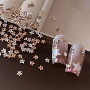 30 décorations d'ongles en zircon étincelantes en forme d'étoile