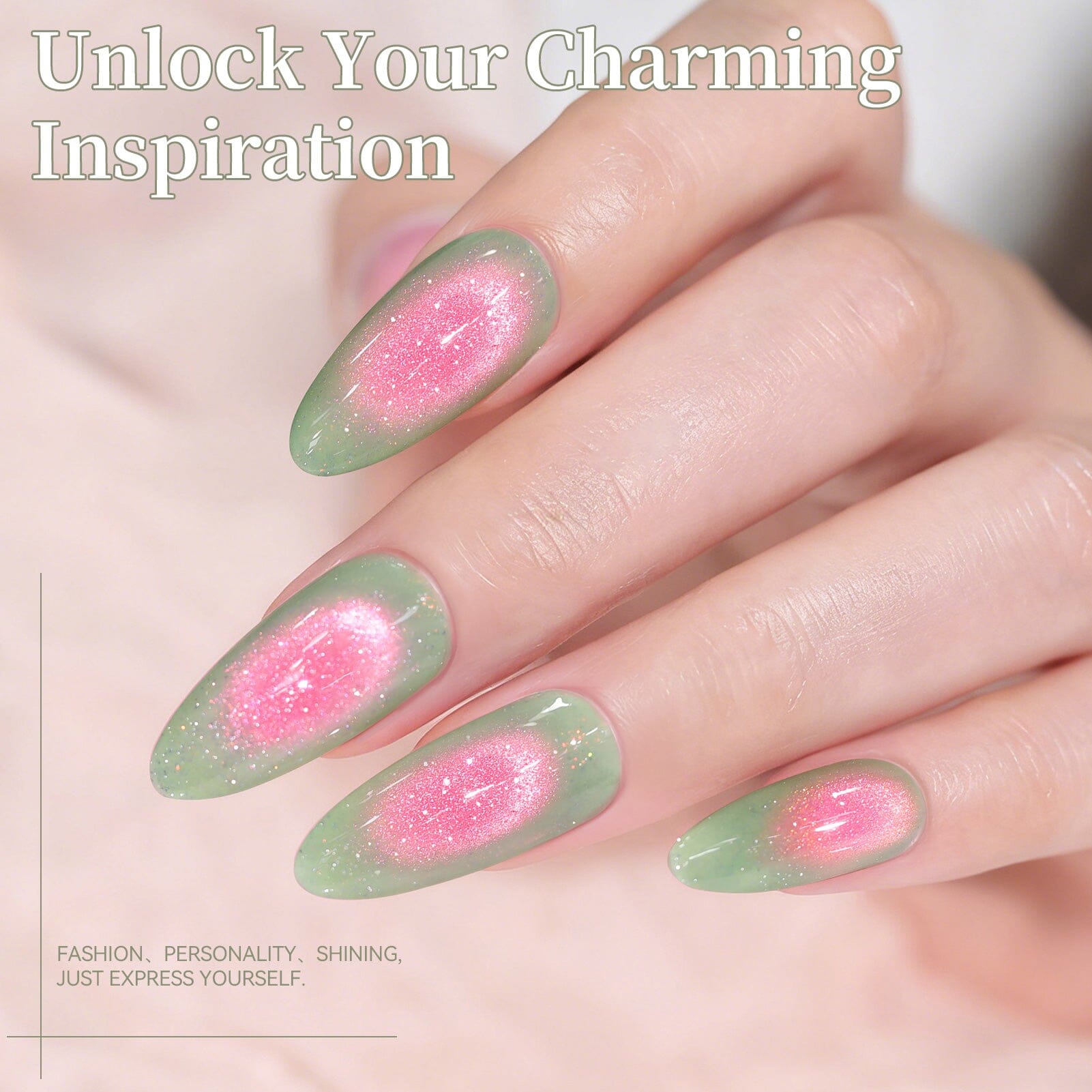 Glitter Cat Magnetic Gel MY427 Electric Guava 15ml HEMA/TPO FREE Gel Nail Polish BORN PRETTY
