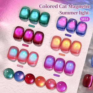 6 Colors Colored Cat Magnetic Gel M51 Summer Light 7ml HEMA/TPO FREE Gel Nail Polish BORN PRETTY