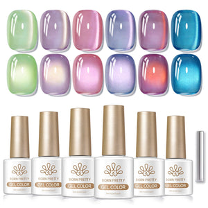 6 Colors Colored Cat Magnetic Gel M55 Shojo Bailey’s 7ml HEMA/TPO FREE Gel Nail Polish BORN PRETTY