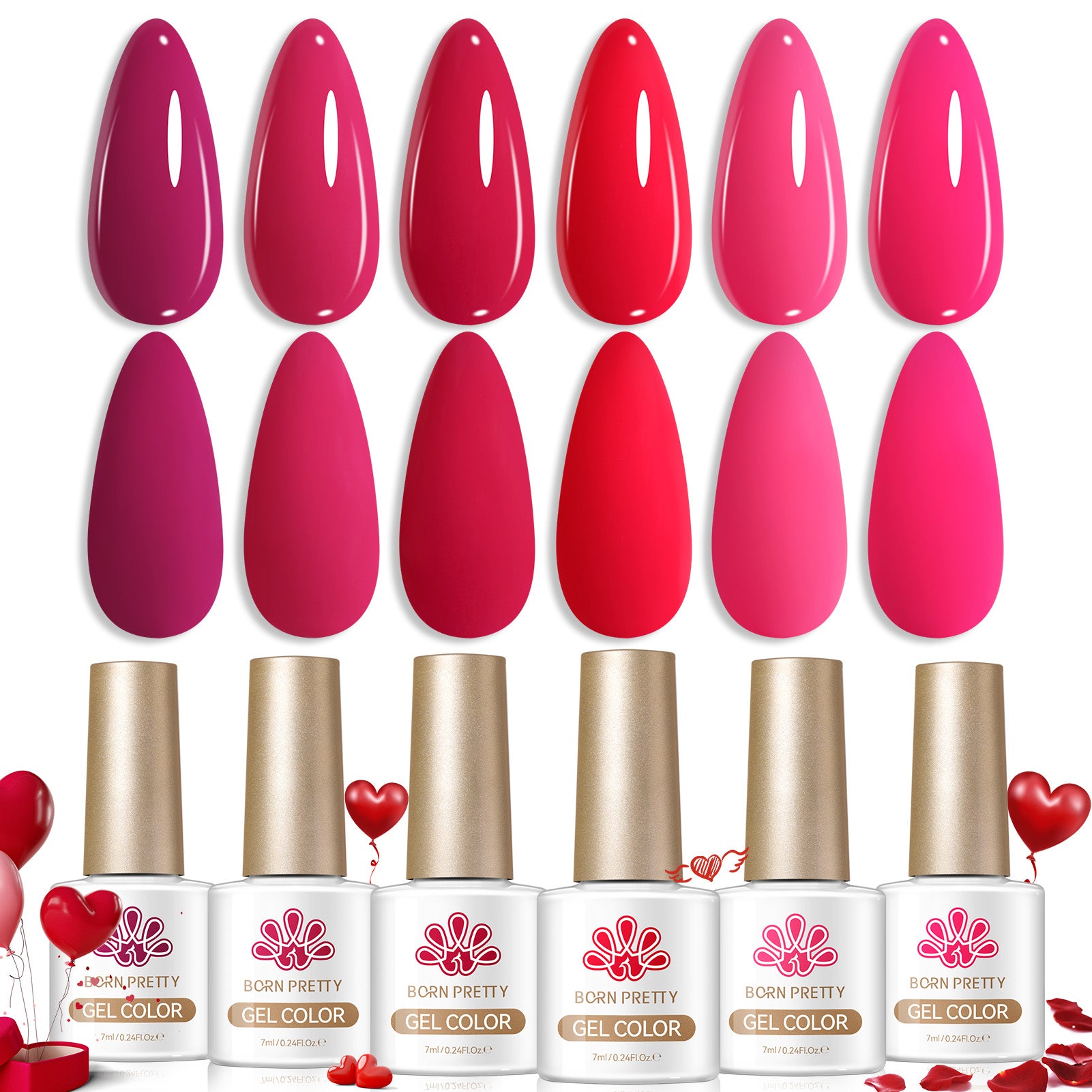 6 Colors Gel Set S48 Out of Subtlety 7ml HEMA/TPO FREE