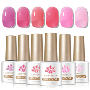 6 Colors Jelly Gel J53 Beyond Usual 7ml Gel Nail Polish BORN PRETTY
