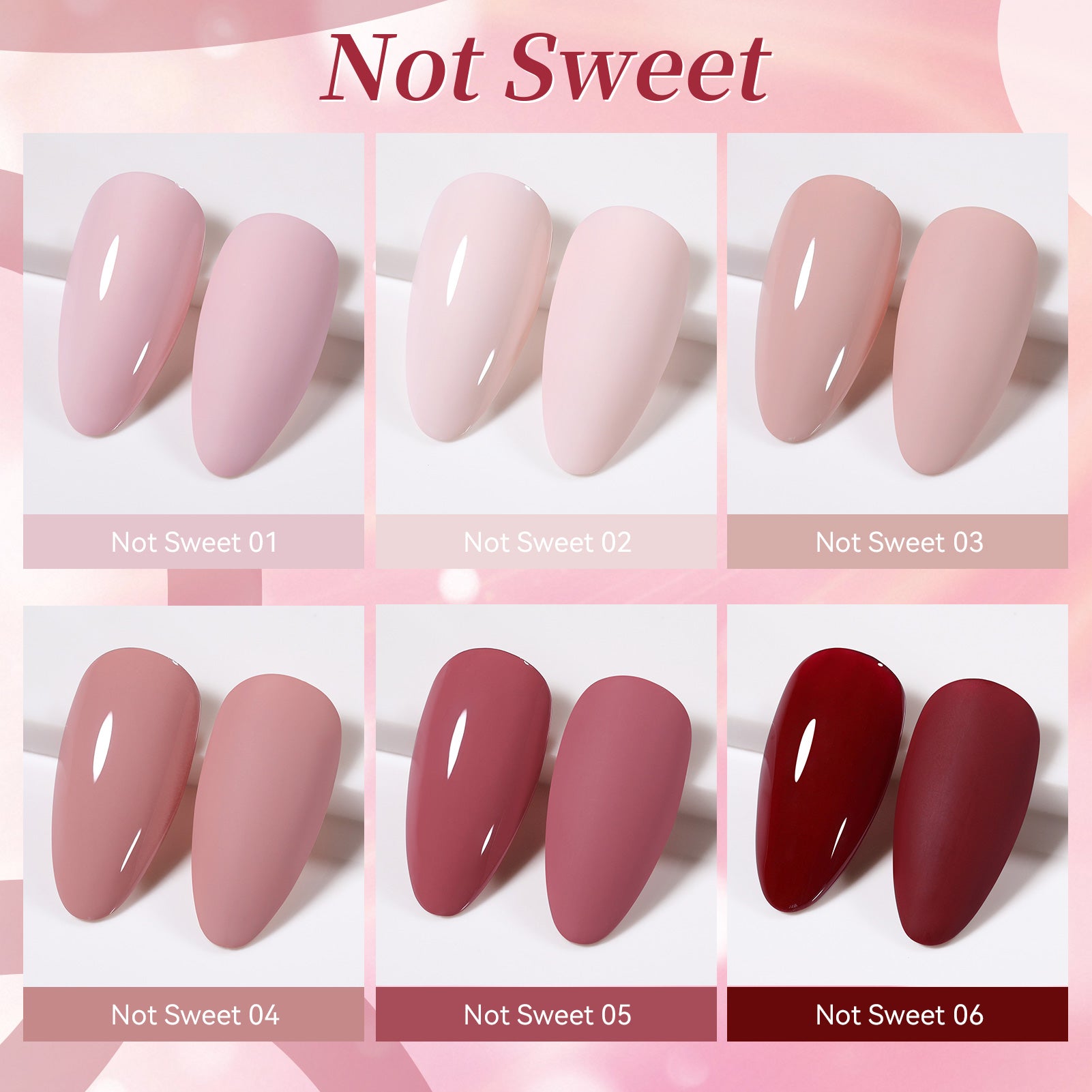 6 Colors Gel Set S49 Not Sweet 7ml