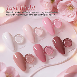 6 Colors Gel Set S50 Just Right 7ml Gel Nail Polish BORN PRETTY