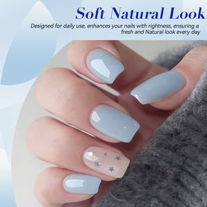 6 Colors Jelly Gel J55 Reduced Blue 7ml Gel Nail Polish BORN PRETTY