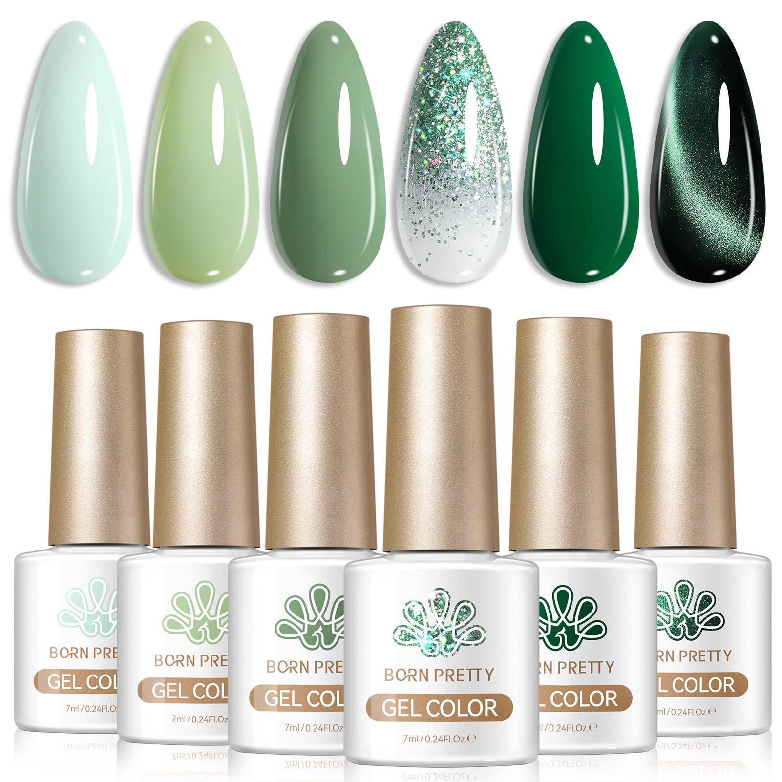 6 Colors Gel Set S59 Still Green 7ml