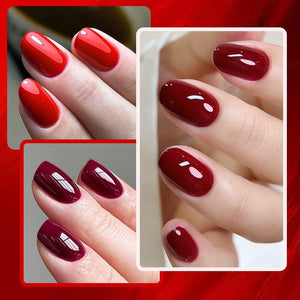 6 Colors Red Collection Color Nail Gel 15ml HEMA/TPO FREE Gel Nail Polish BORN PRETTY