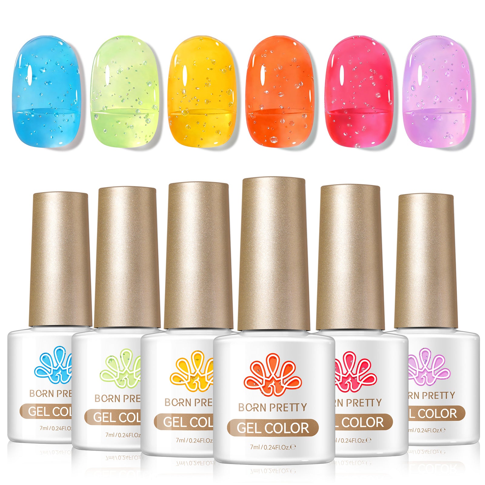 6 Colors Jelly Gel J54 Sunlit Bubbles 7ml HEMA/TPO FREE