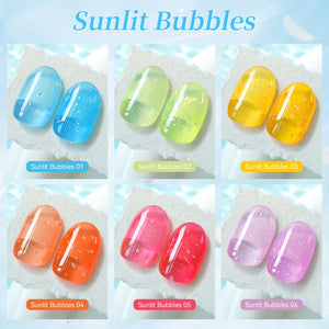 6 Colors Jelly Gel J54 Sunlit Bubbles 7ml Gel Nail Polish BORN PRETTY