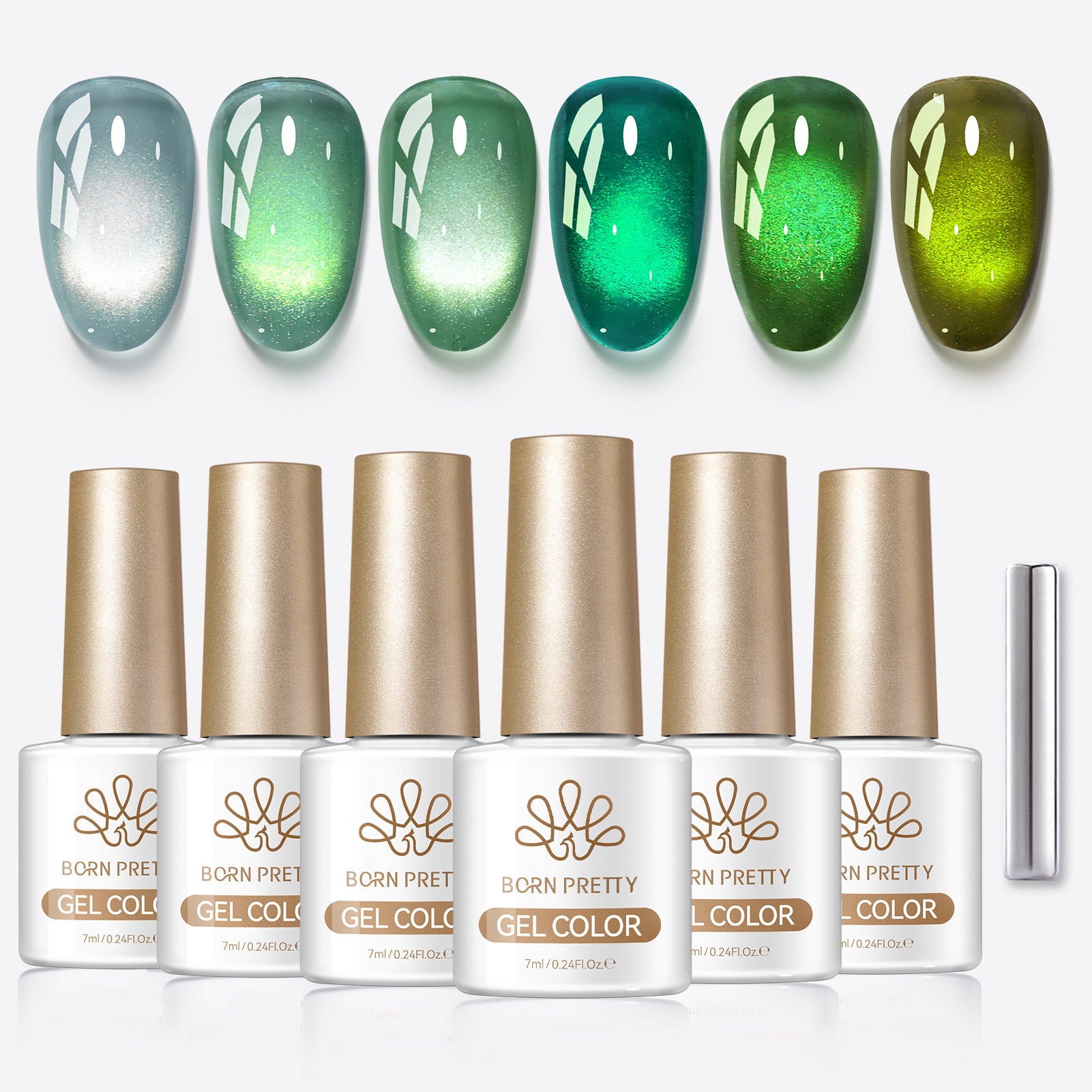 6 Colors Glass Cat Magnetic Gel M61 Midsummer Prelude 7ml