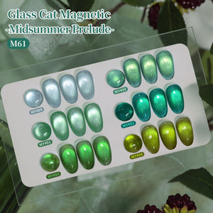 6 Colors Glass Cat Magnetic Gel M61 Midsummer Prelude 7ml Gel Nail Polish BORN PRETTY