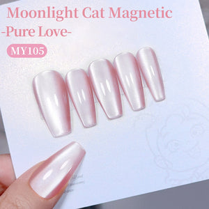 Moonlight Cat Magnetic Gel MY105 Pure Love 15ml Gel Nail Polish BORN PRETTY