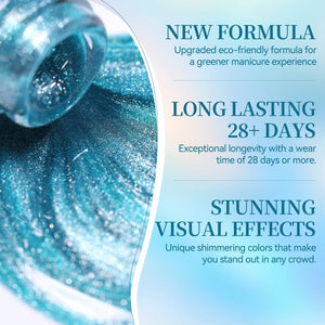 Crystal Cat Magnetic Gel MY328 Sea Blue 15ml Gel Nail Polish BORN PRETTY