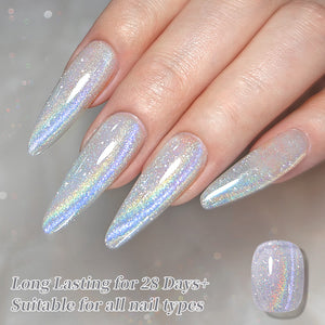 Reflective Cat Magnetic Gel MY495 Fantastic White 10ml Gel Nail Polish BORN PRETTY