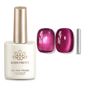Glass Cat Magnetic Gel MY498 Raspberry 15ml Gel Nail Polish BORN PRETTY