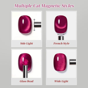 Glass Cat Magnetic Gel MY498 Raspberry 15ml Gel Nail Polish BORN PRETTY