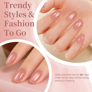 Glass Cat Magnetic Gel MY472 Peach Coral Sea 15ml Gel Nail Polish BORN PRETTY