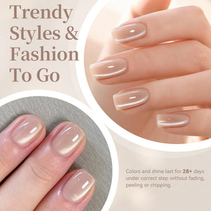 Glass Cat Magnetic Gel MY501 Dream Nude 15ml Gel Nail Polish BORN PRETTY