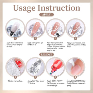 Glass Cat Magnetic Gel MY501 Dream Nude 15ml Gel Nail Polish BORN PRETTY