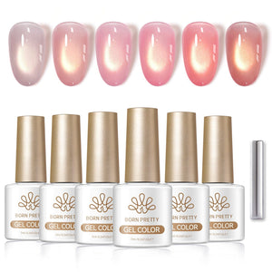 6 Colors Golden Cat Magnetic Gel M62 Moonlight Ballet 7ml Gel Nail Polish BORN PRETTY