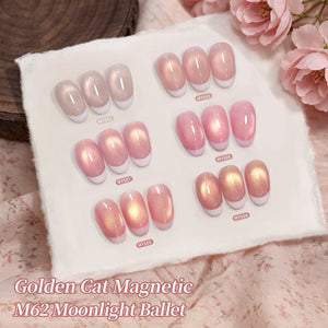 6 Colors Golden Cat Magnetic Gel M62 Moonlight Ballet 7ml Gel Nail Polish BORN PRETTY