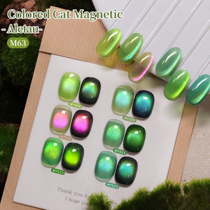 6 Colors Colored Cat Magnetic Gel M63 Aletau 7ml Gel Nail Polish BORN PRETTY