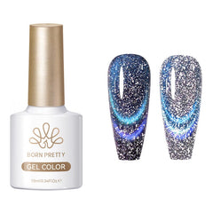 Reflective Cat Magnetic Gel MY517 Light Years Away 10ml Gel Nail Polish BORN PRETTY