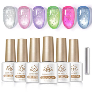 6 Colors Cat Magnetic Gel Polish Set 7ml Gel Nail Polish BORN PRETTY M65 Bubbly